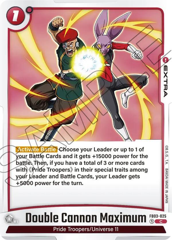 Double Cannon Maximum FB03-025 card from Raging Roar