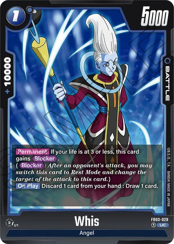 Whis FB03-029 card from Raging Roar