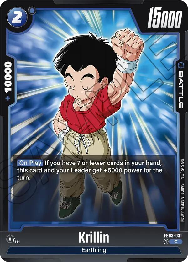 Krillin FB03-031 card from Raging Roar