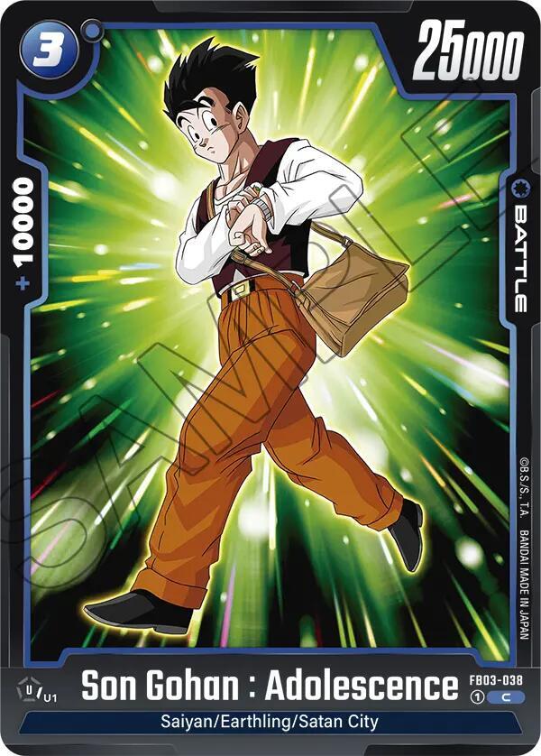Son Gohan : Adolescence FB03-038 card from Raging Roar
