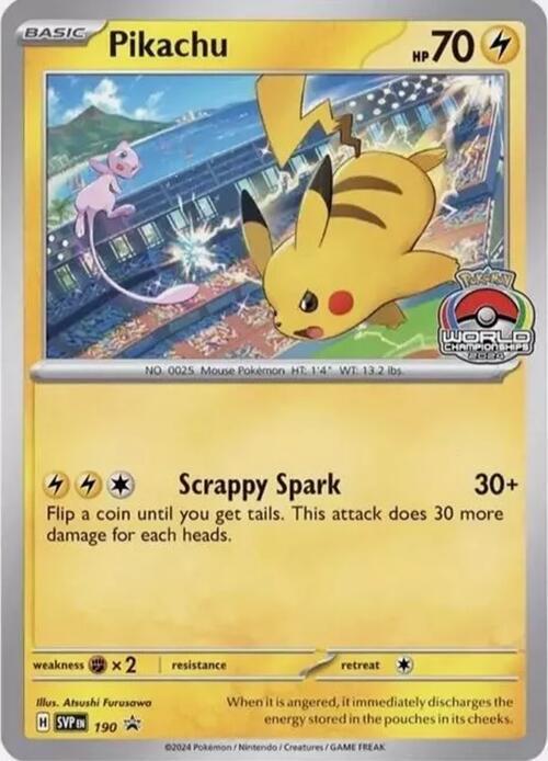 Pikachu 190 card from SV: Scarlet & Violet Promo Cards
