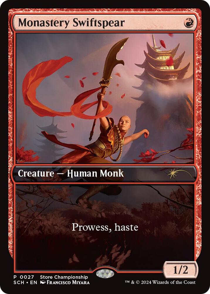 Monastery Swiftspear 27 card from Game Day & Store Championship Promos