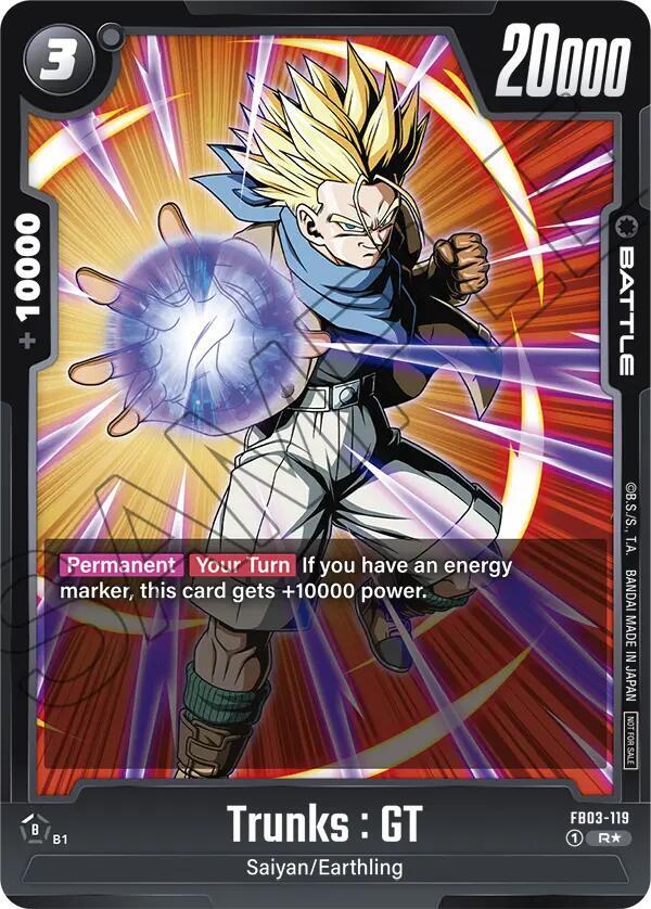 Trunks : GT (Championship Pack 02) FB03-119 card from Tournament and Championship Promos