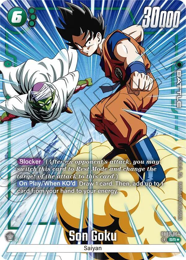 Son Goku (Alternate Art) FB03-064 card from Raging Roar