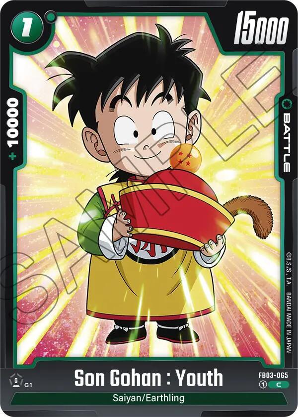Son Gohan : Youth FB03-065 card from Raging Roar