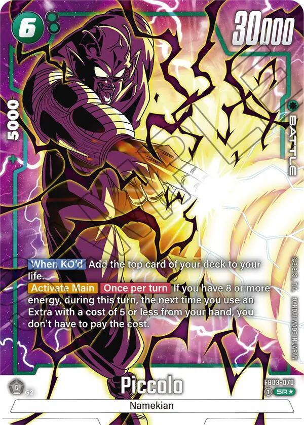 Piccolo (Alternate Art) FB03-070 card from Raging Roar