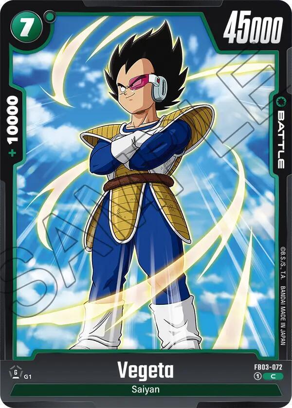 Vegeta FB03-072 card from Raging Roar
