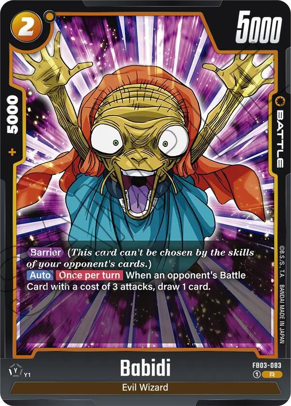 Babidi FB03-083 card from Raging Roar