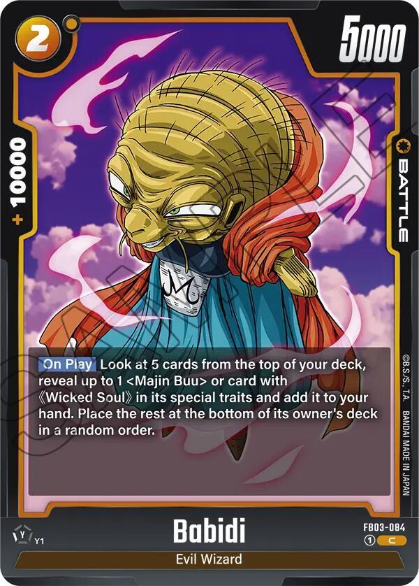 Babidi FB03-084 card from Raging Roar