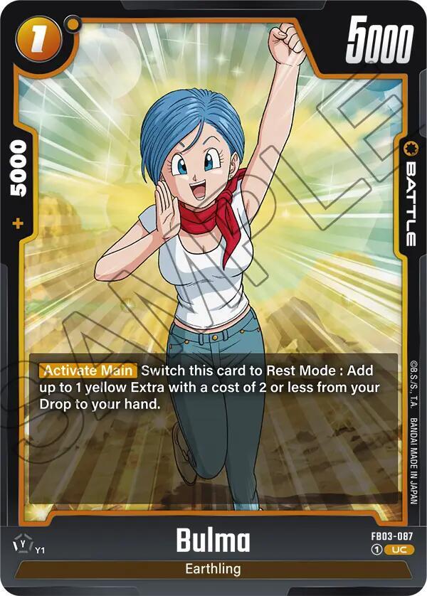 Bulma FB03-087 card from Raging Roar