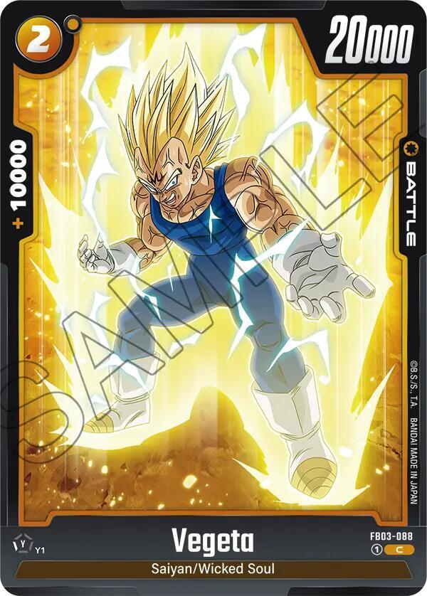Vegeta FB03-088 card from Raging Roar