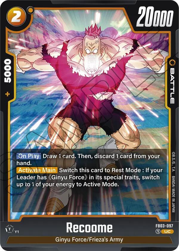 Recoome FB03-097 card from Raging Roar