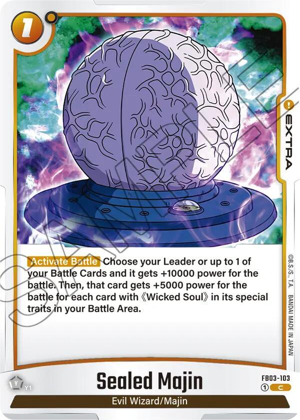 Sealed Majin FB03-103 card from Raging Roar