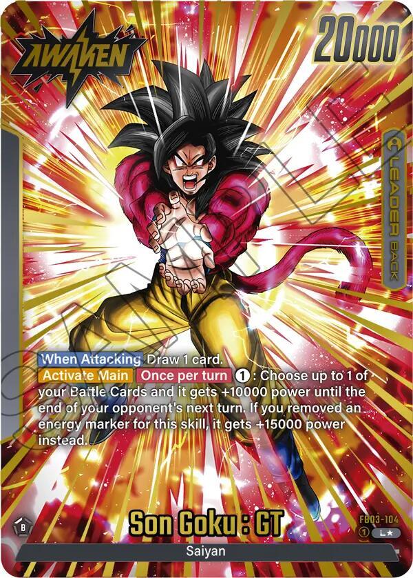 Son Goku : GT (Alternate Art) FB03-104 card from Raging Roar
