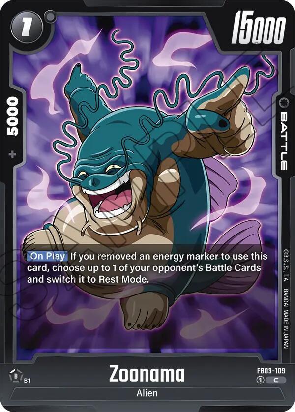 Zoonama FB03-109 card from Raging Roar