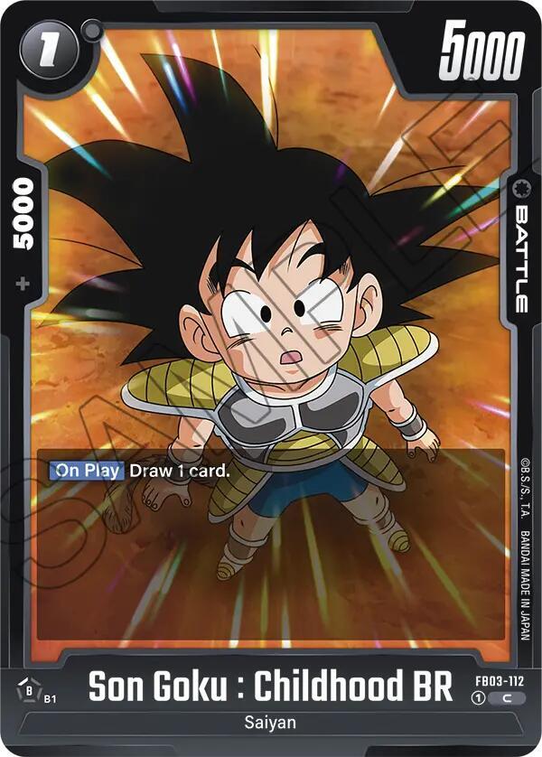 Son Goku : Childhood BR FB03-112 card from Raging Roar
