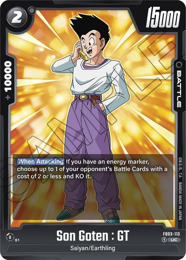 Son Goten : GT FB03-113 card from Raging Roar