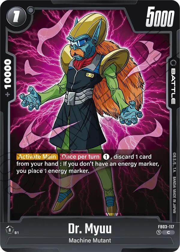 Dr. Myuu FB03-117 card from Raging Roar