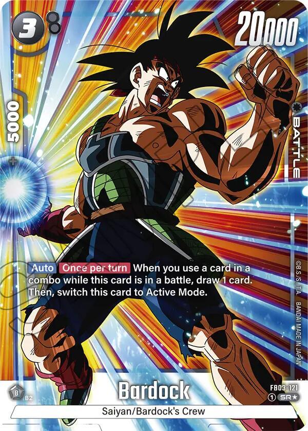 Bardock (Alternate Art) FB03-121 card from Raging Roar