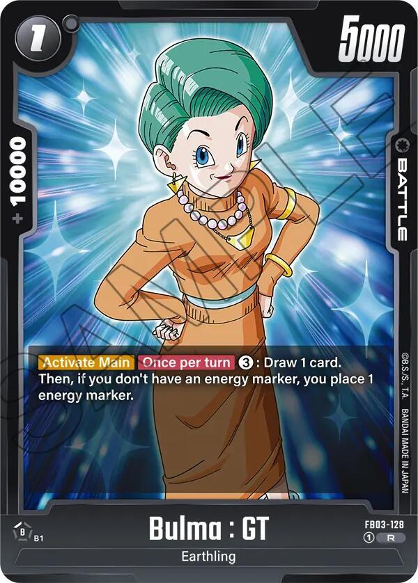 Bulma : GT FB03-128 card from Raging Roar