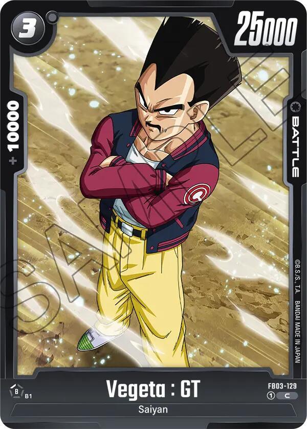 Vegeta : GT FB03-129 card from Raging Roar
