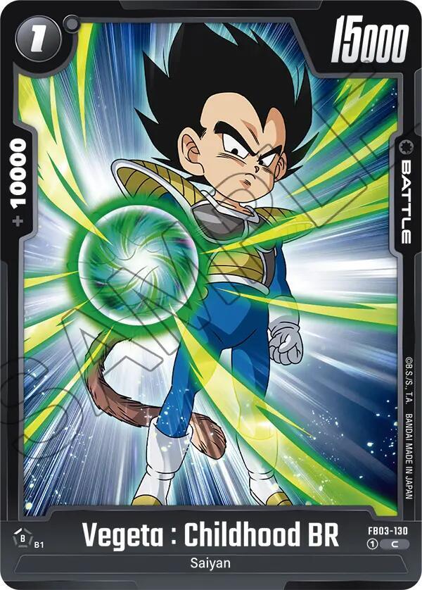 Vegeta : Childhood BR FB03-130 card from Raging Roar