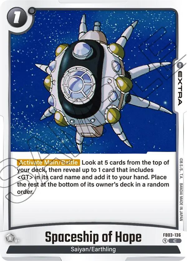 Spaceship of Hope FB03-136 card from Raging Roar