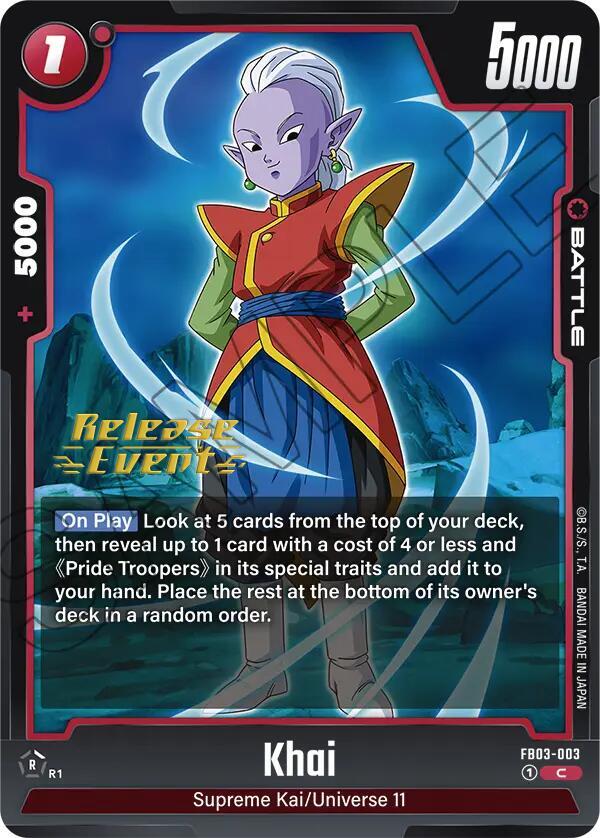 Khai FB03-003 card from Raging Roar Release Event Cards