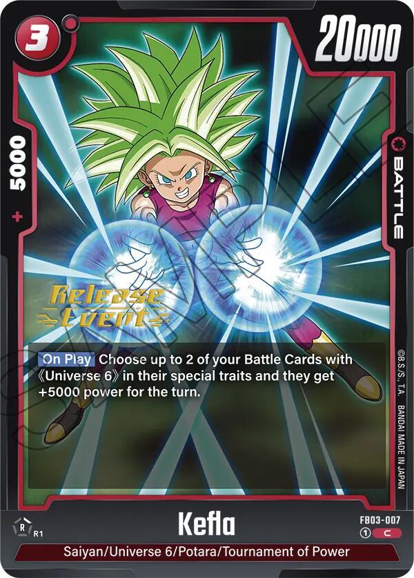 Kefla FB03-007 card from Raging Roar Release Event Cards