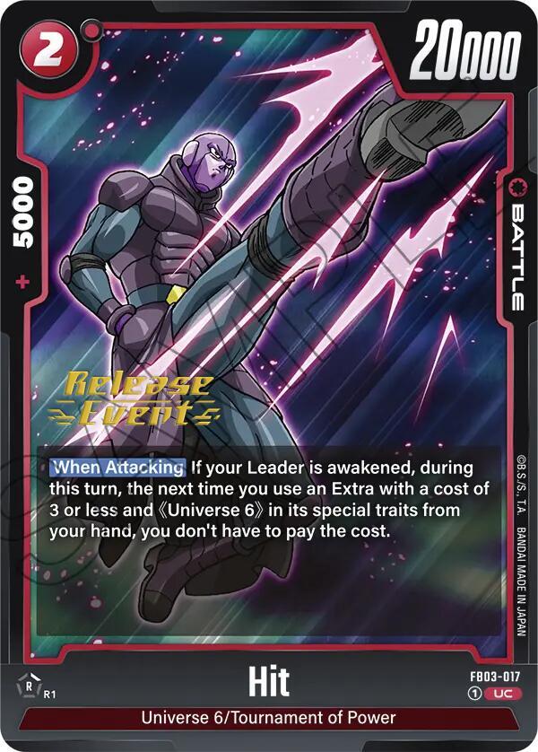 Hit FB03-017 card from Raging Roar Release Event Cards