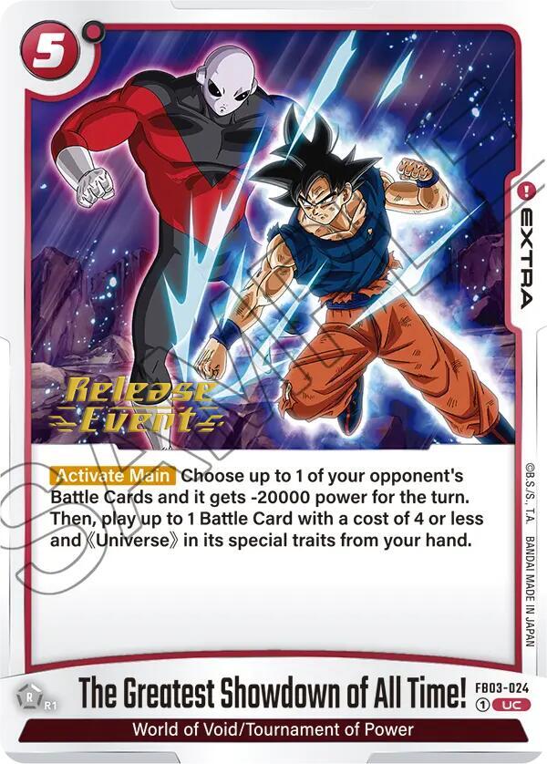 The Greatest Showdown of All Time! FB03-024 card from Raging Roar Release Event Cards
