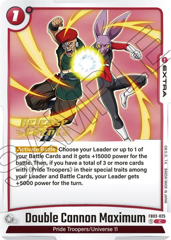 Double Cannon Maximum FB03-025 card from Raging Roar Release Event Cards