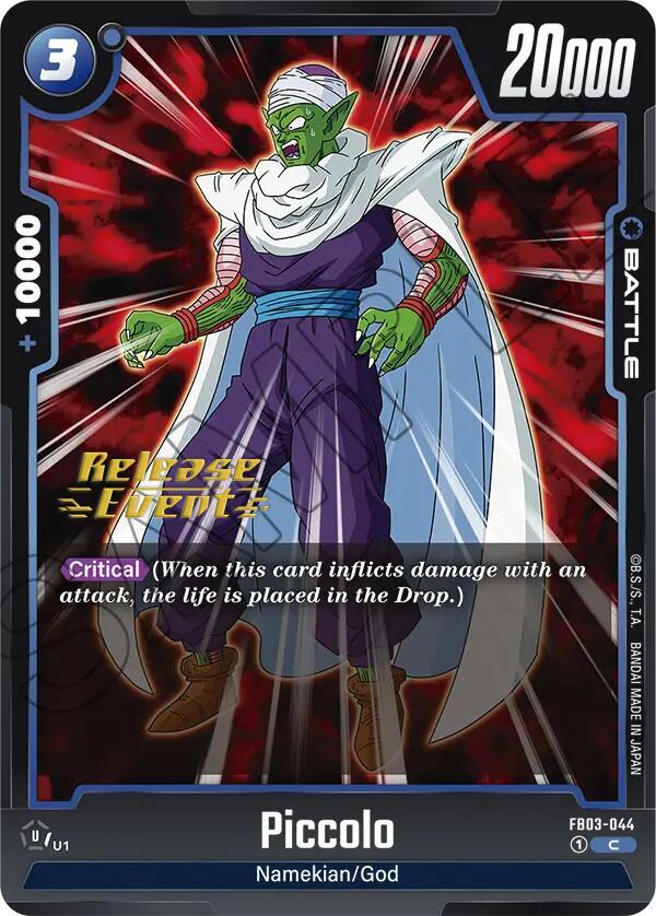 Piccolo FB03-044 card from Raging Roar Release Event Cards