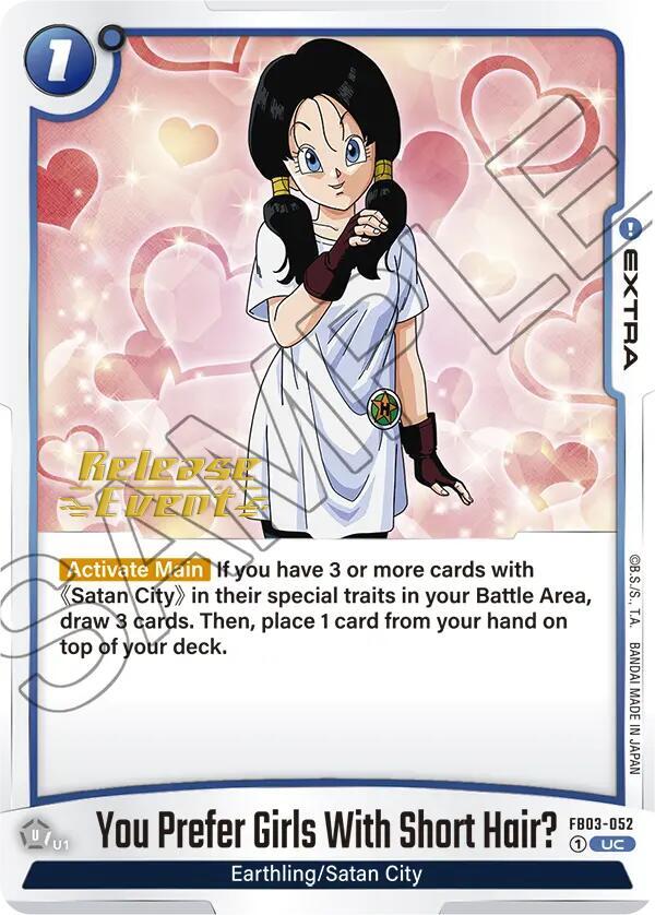 You Prefer Girls With Short Hair? FB03-052 card from Raging Roar Release Event Cards