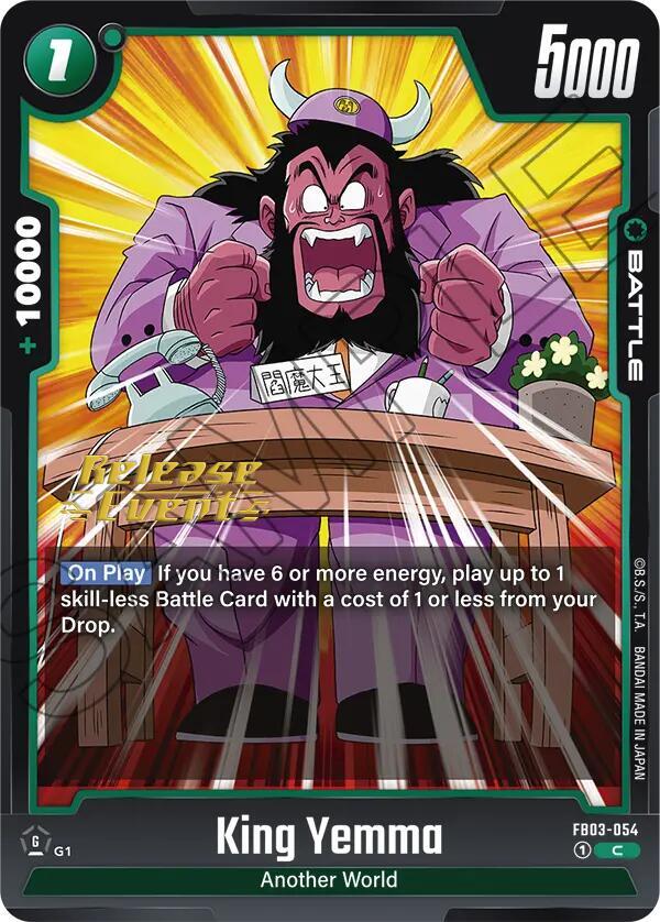 King Yemma FB03-054 card from Raging Roar Release Event Cards