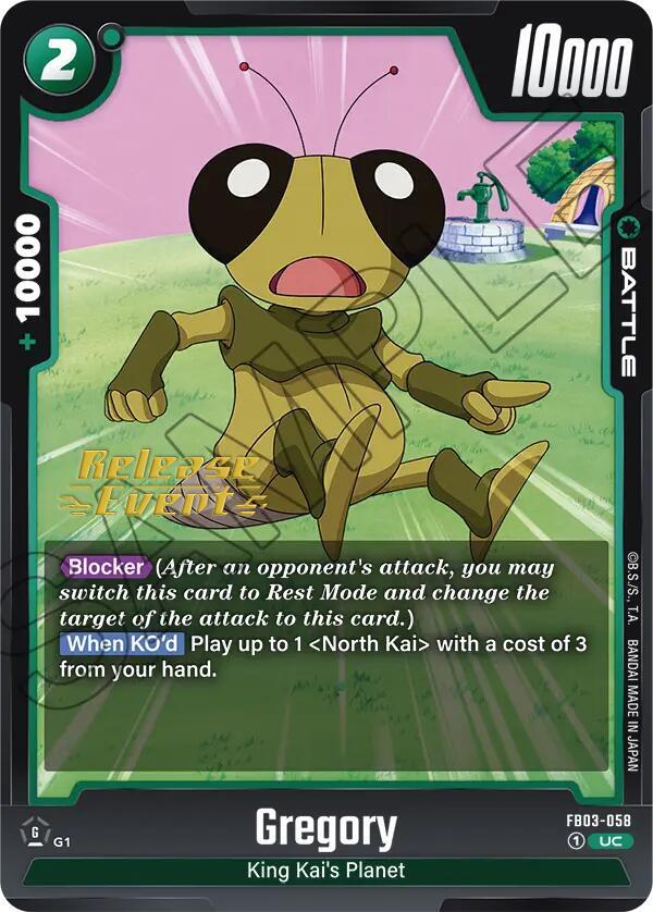 Gregory FB03-058 card from Raging Roar Release Event Cards