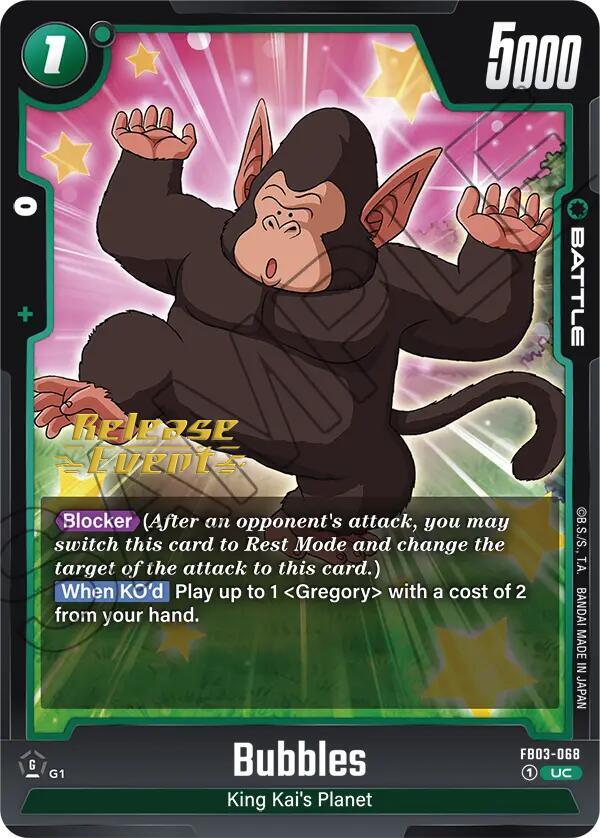 Bubbles FB03-068 card from Raging Roar Release Event Cards