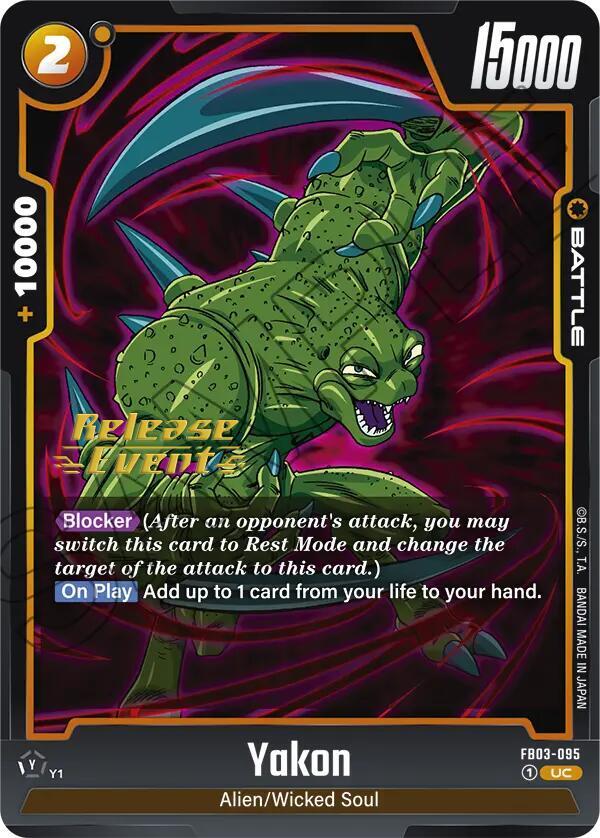 Yakon FB03-095 card from Raging Roar Release Event Cards