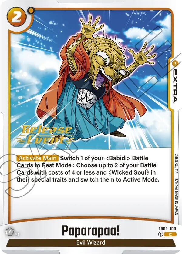 Paparapaa! FB03-100 card from Raging Roar Release Event Cards