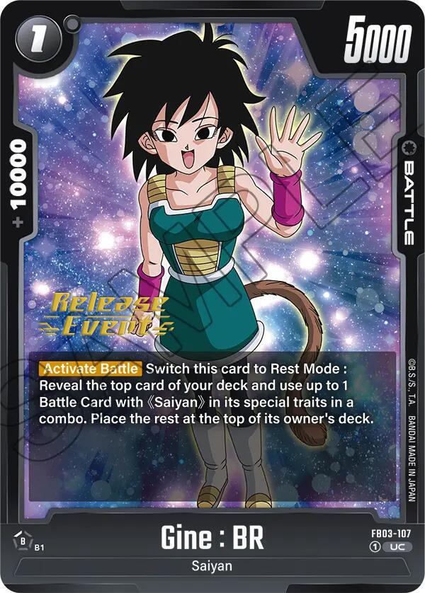 Gine : BR FB03-107 card from Raging Roar Release Event Cards