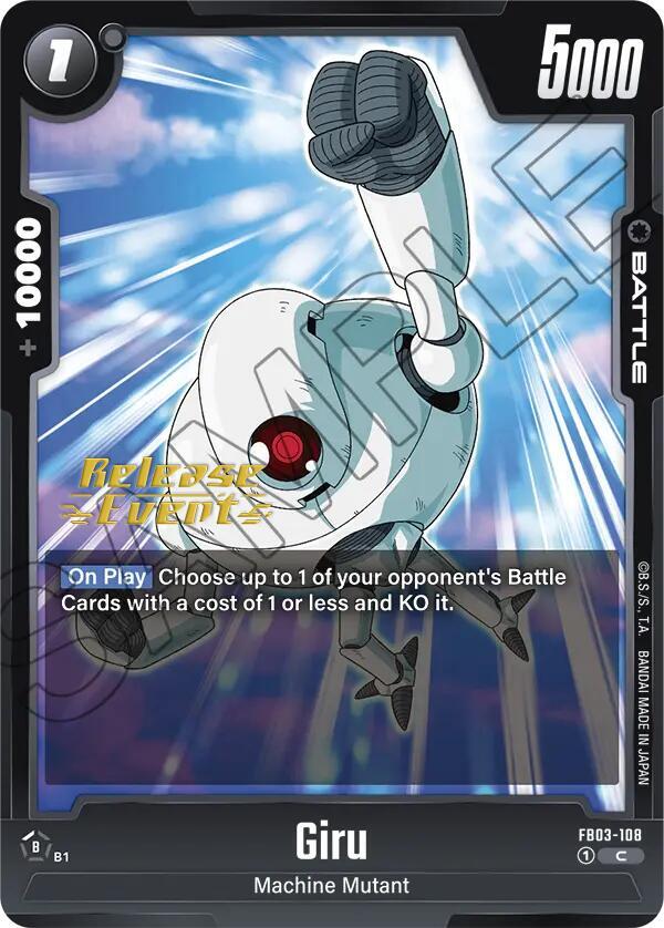 Giru FB03-108 card from Raging Roar Release Event Cards