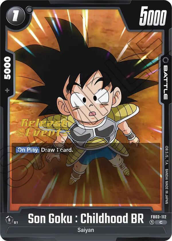 Son Goku : Childhood BR FB03-112 card from Raging Roar Release Event Cards
