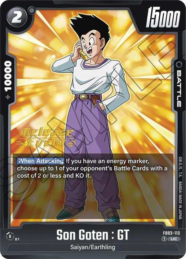 Son Goten : GT FB03-113 card from Raging Roar Release Event Cards