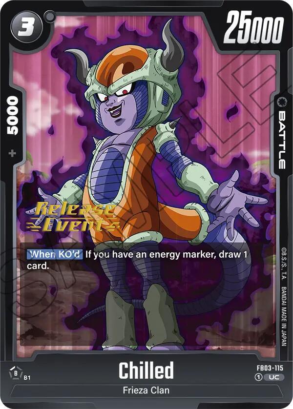 Chilled FB03-115 card from Raging Roar Release Event Cards