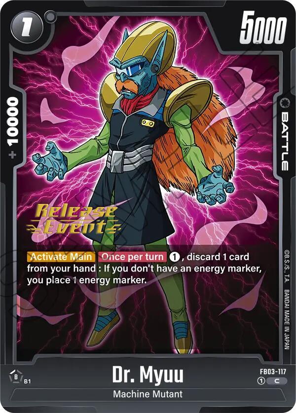 Dr. Myuu FB03-117 card from Raging Roar Release Event Cards