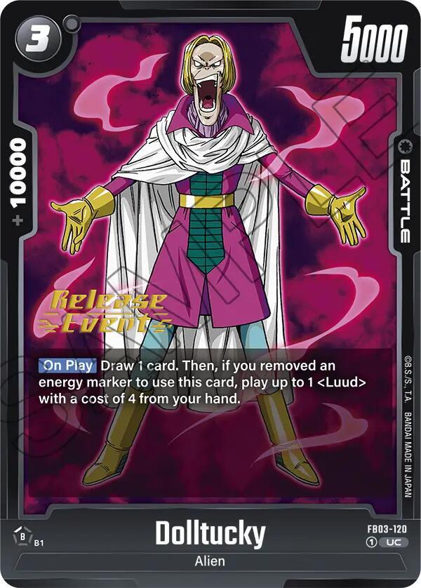 Dolltucky FB03-120 card from Raging Roar Release Event Cards