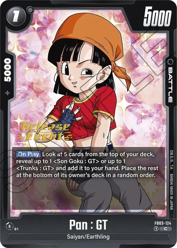 Pan : GT FB03-124 card from Raging Roar Release Event Cards