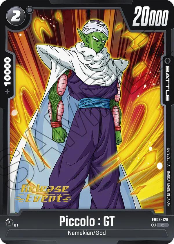 Piccolo : GT FB03-126 card from Raging Roar Release Event Cards