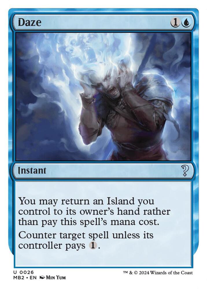 Daze (White Border) 26 card from Mystery Booster 2