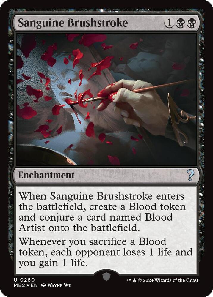 Sanguine Brushstroke 260 card from Mystery Booster 2